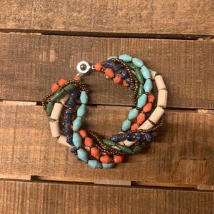 NWT 31 Bits Multi-Strand Recycled Paper Bead Bracelet